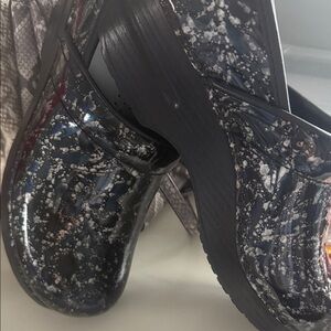 Dansko Black Leather Clogs